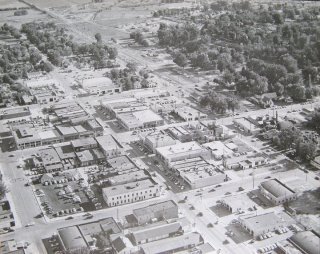 1940s Aerial View of Downtown Sunnyside, Wa