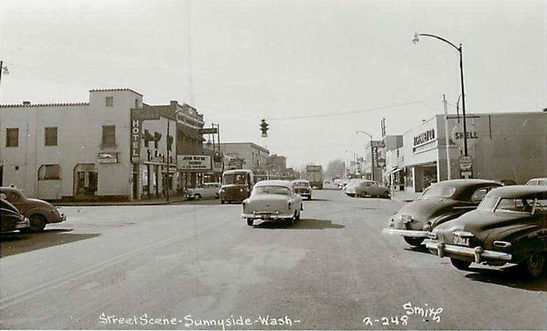 1940s Looking South on 6th Street Sunnyside Wa