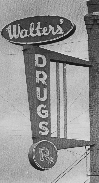 1970 Walters Drug Store classic neon sign