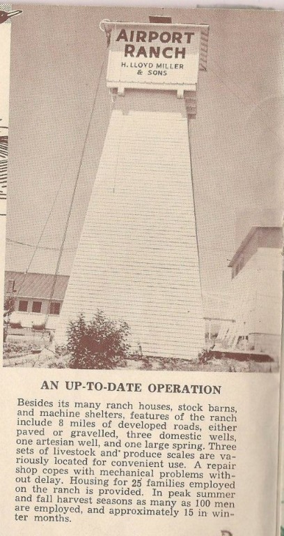 1952 circa Airport Ranch Tower Sunnyside Wa